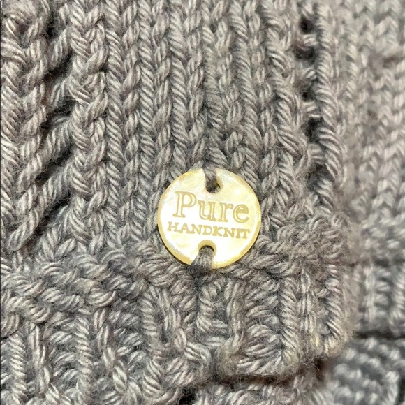 PURE HANDKNIT sweater/vest:: SZ S/M:: gray - Picture 7 of 7